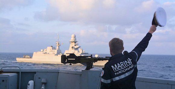 Marina Militare on X: Hunting for submarines: Italian Navy frigates ITS  Alpino and ITS Margottini training at sea with the French frigate FS  Languedoc @MarineNationale. Ships and air assets opposed to the